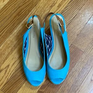 Aqua wedges by Talbots lightly used